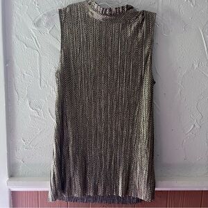 Jasmine and Juliana Gold Glittery Sleeveless Top Size Medium